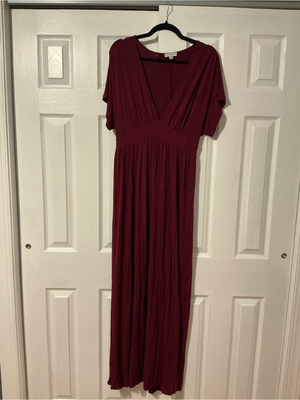 EARTHBOUND Burgundy V-Neck Maxi Dress